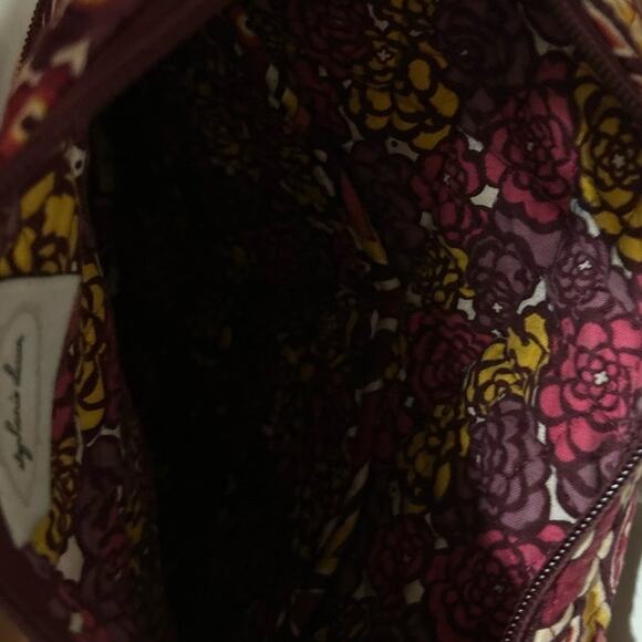 Stephanie Dawn Floral Burgundy Yellow Crossbody Bag Adjustable Strap‎ - Picture 7 of 9
